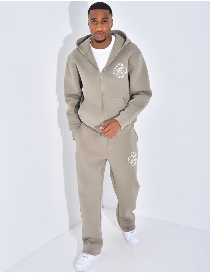 ENSEMBLE PANTALON ET VESTE AVEC MOTIFS EN PERLES - Grabtamarque