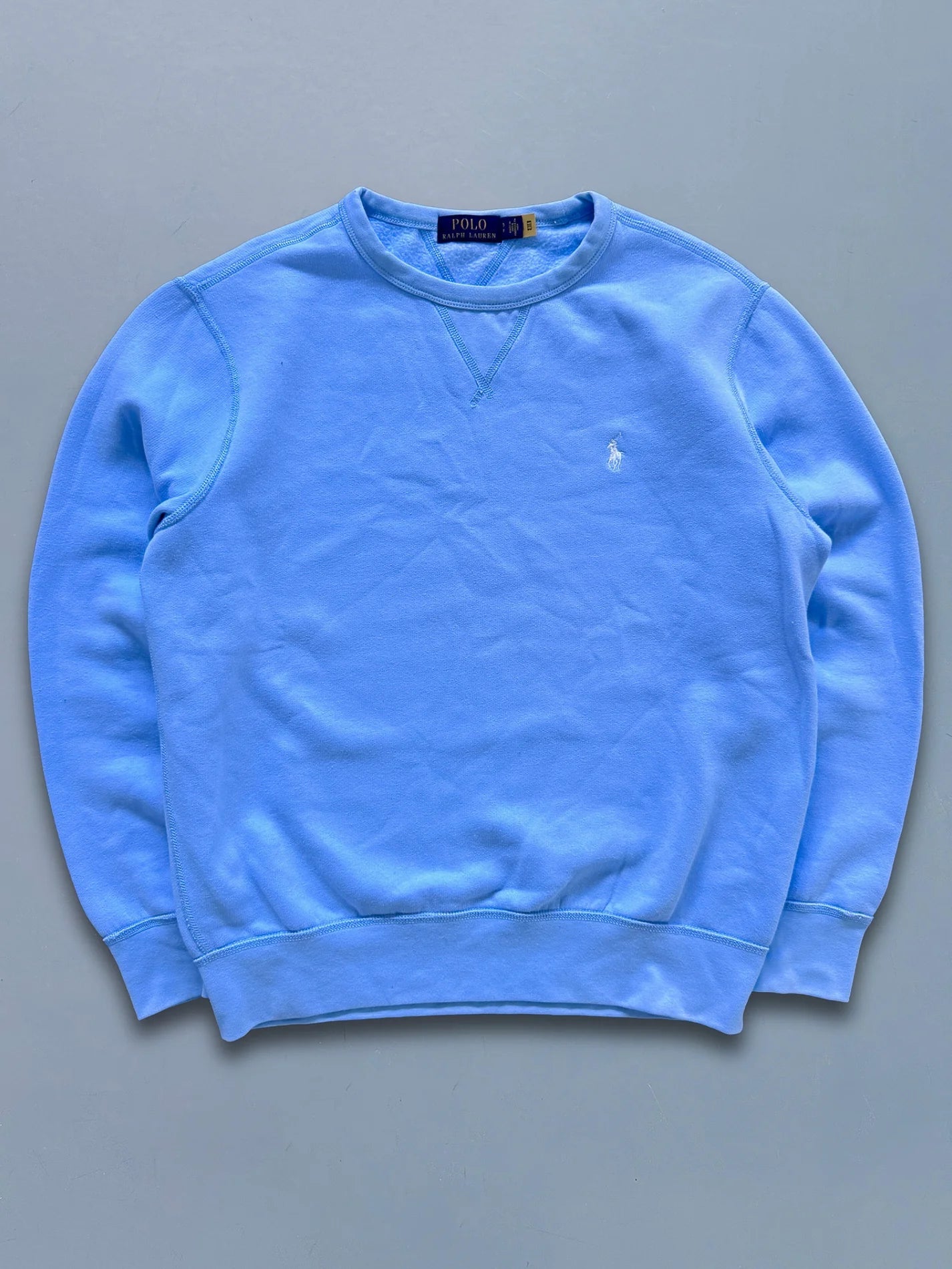 PULL POLO RALPH LAUREN VINTAGE *BABY BLUE* - Grabtamarque
