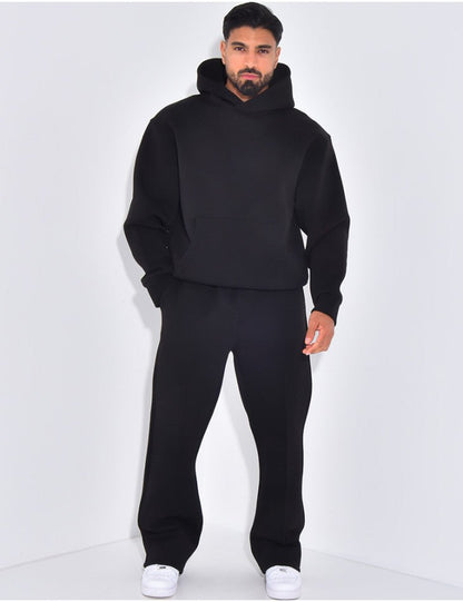 ENSEMBLE DE JOGGING PANTALON ET SWEAT À CAPUCHE NOIR - Grabtamarque