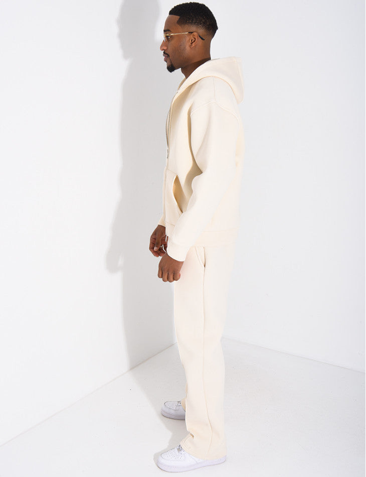 ENSEMBLE HOMME À CAPUCHE ECRU