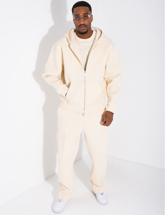 ENSEMBLE HOMME À CAPUCHE ECRU