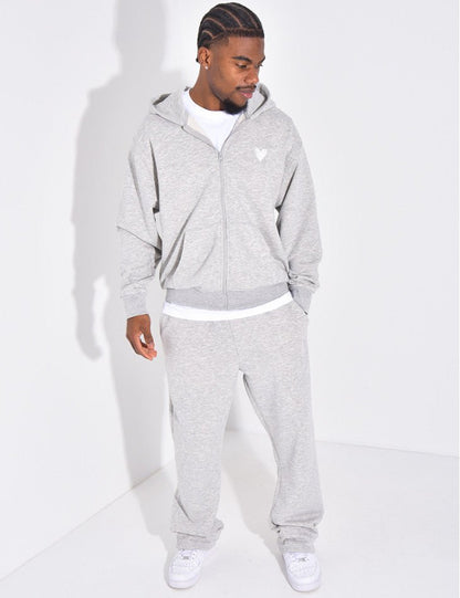 ENSEMBLE PANTALON ET VESTE À CAPUCHE AVEC COEUR - Grabtamarque