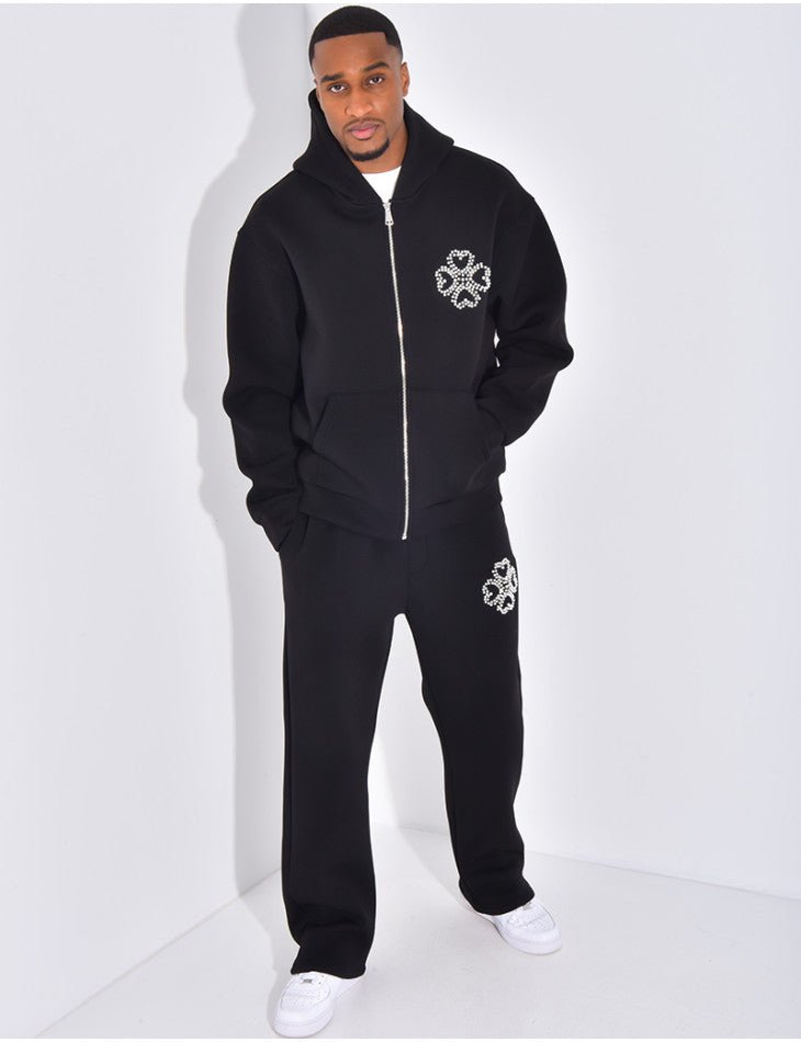 ENSEMBLE PANTALON ET VESTE AVEC MOTIFS EN PERLES - Grabtamarque