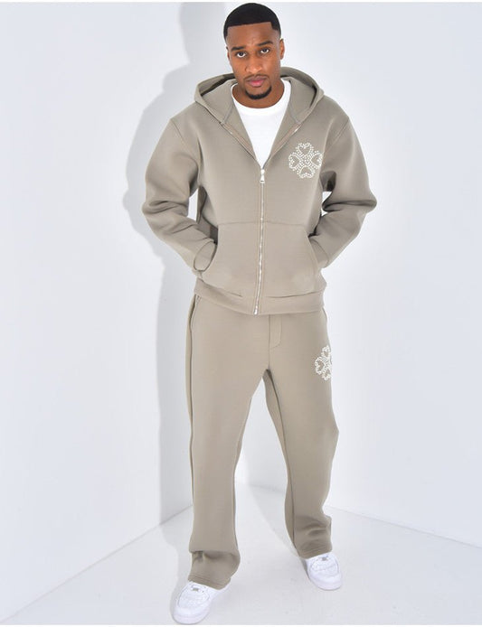 ENSEMBLE PANTALON ET VESTE AVEC MOTIFS EN PERLES - Grabtamarque