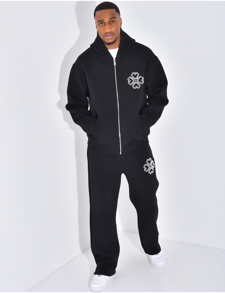 ENSEMBLE PANTALON ET VESTE AVEC MOTIFS EN PERLES - Grabtamarque