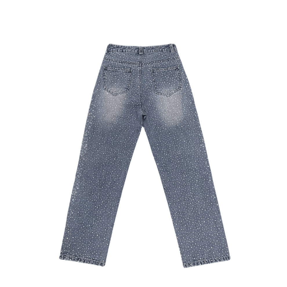 Jeans à strass VYBES - Bleu - Grabtamarque