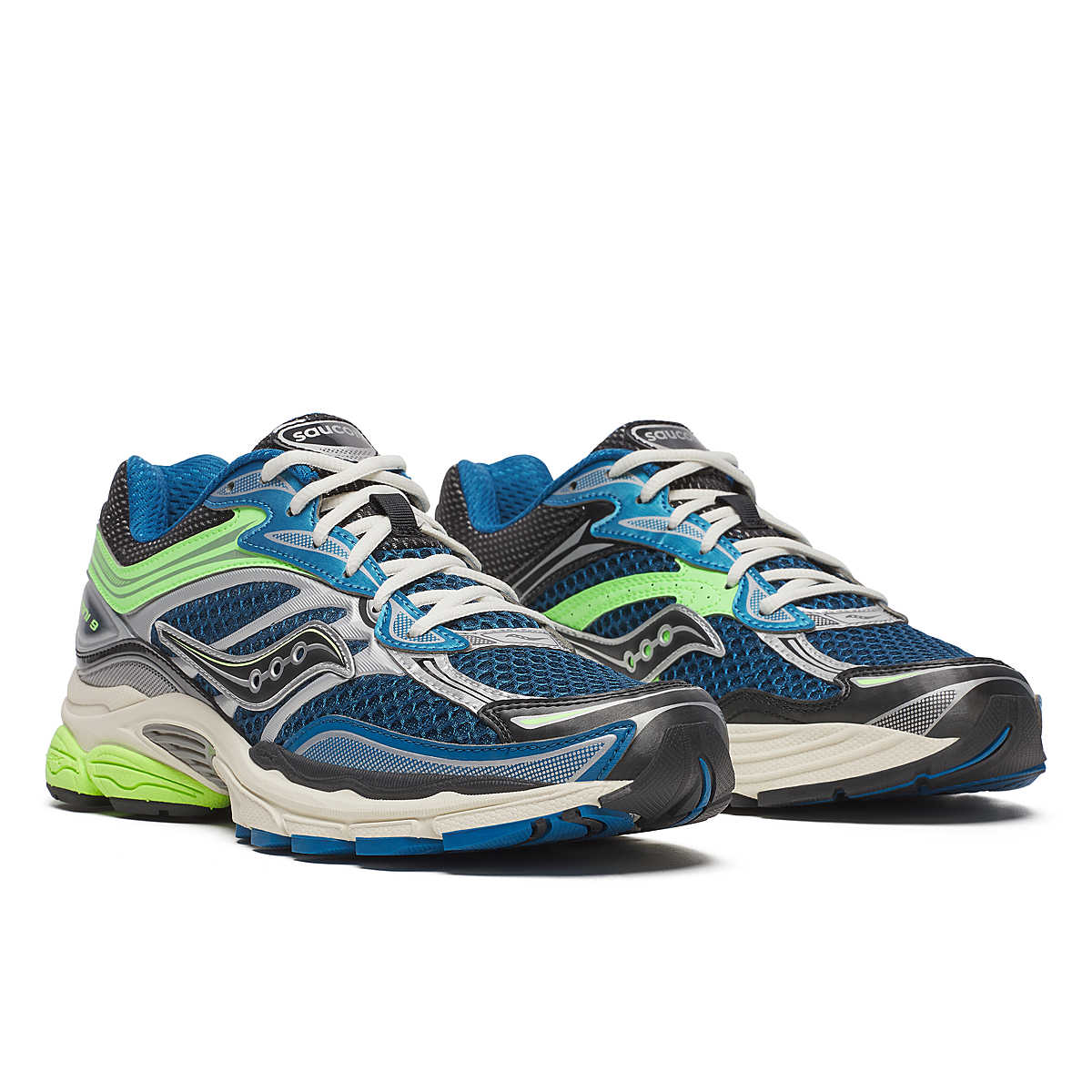 Saucony ProGrid Omni 9 BLUE | LIME - Grabtamarque