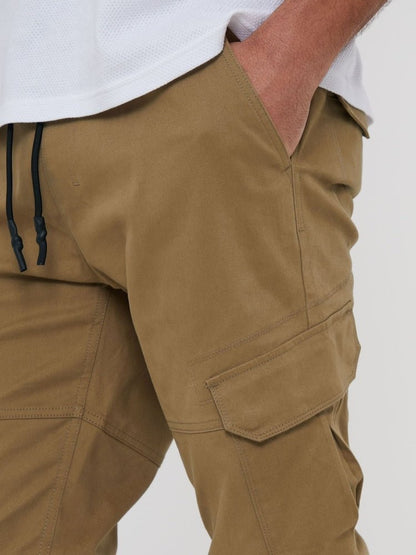 Stone Cotton Jogger Style Cargo Trousers (Pack de 3) - Grabtamarque